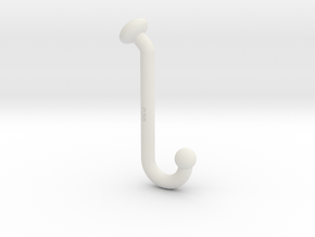 Volvo C30 Coat/Dry Cleaning Hook - Long in White Natural Versatile Plastic