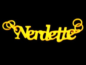 Nerdette Pendant in Yellow Processed Versatile Plastic