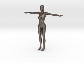 Makehuman Opensource Female in Polished Bronzed Silver Steel
