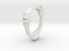 TripleOurouboros Lion Pendant in White Natural Versatile Plastic