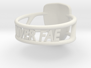Oliver Fae's shield made into a ring! in White Natural Versatile Plastic