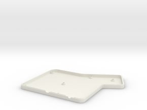 ErgoDox Bottom Right Case (flat) in White Natural Versatile Plastic