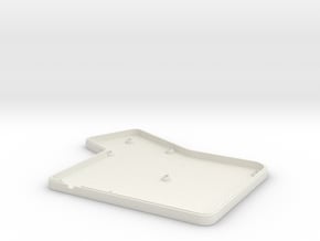 ErgoDox Bottom Left Case (flat) in White Natural Versatile Plastic