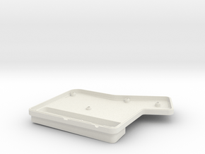 ErgoDox Bottom Right Case (single slope) in White Natural Versatile Plastic