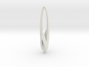 Arching Earring in White Natural Versatile Plastic