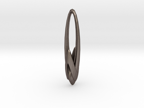 Arching Earring in Polished Bronzed Silver Steel
