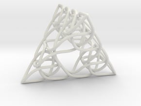 Pascal's Pyramid 4in in White Natural Versatile Plastic