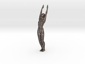 Hands Up in Polished Bronzed Silver Steel