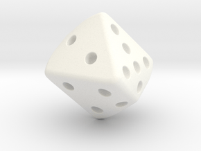 Warped Cube in White Processed Versatile Plastic