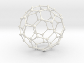 Bucky Ball Wire Frame in White Natural Versatile Plastic