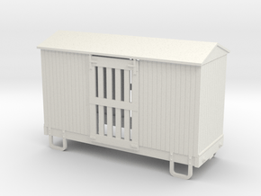 55n9 13ft 4 wheeled ventilated box car - peaked ro in White Natural Versatile Plastic