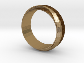 Finger Ring in Polished Gold Steel