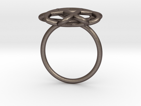 Double-o #5 – "Wire Ring" in Polished Bronzed Silver Steel
