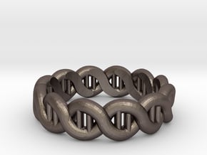 DNA sz18 in Polished Bronzed Silver Steel