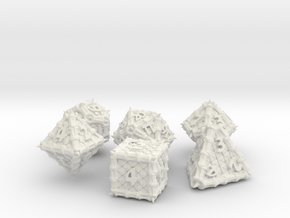 Dragon Dice Set noD00 in White Natural Versatile Plastic