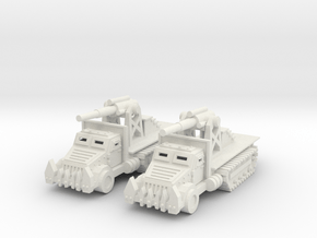 15mm Greenskin 'owitzer Wagons (x2) in White Natural Versatile Plastic