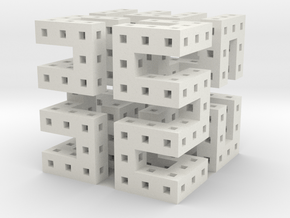 Hilbert Cube in White Natural Versatile Plastic