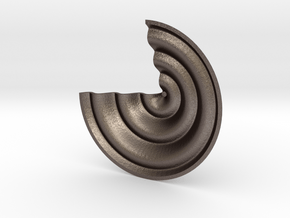 Wave in Polished Bronzed Silver Steel