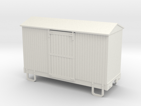 On18 12ft 4w boxcar (peaked roof)  in White Natural Versatile Plastic