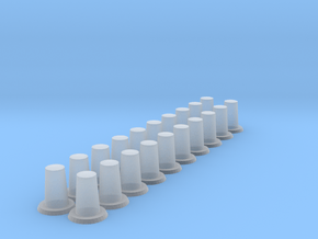 Short Posts (x20) in Smooth Fine Detail Plastic