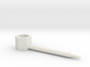 hex pipe 2 with screen in White Natural Versatile Plastic