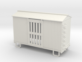 On30 14ft 4w ventilated box car  in White Natural Versatile Plastic