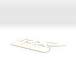 efini RX-7 Classic Rear Badge in White Processed Versatile Plastic