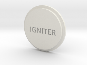 Pommel Insert Saying Igniter in White Natural Versatile Plastic