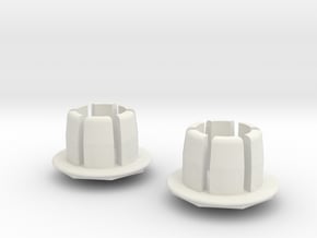 Bar Ends in White Natural Versatile Plastic