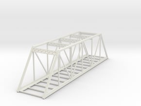 Straight Bridge - Z scale in White Natural Versatile Plastic