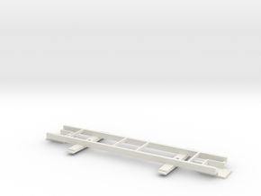 On30 16ft 2 truck underframe  in White Natural Versatile Plastic