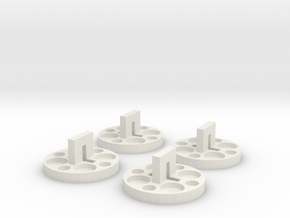 120 to 616 Film Spool Adapters, Set of 4 in White Natural Versatile Plastic