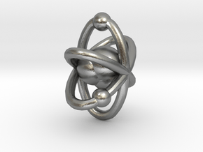 Atom pendant 1 in Natural Silver