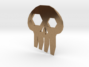 ''Skull'' Keychain / Pendant Multitool in Natural Brass