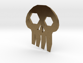 ''Skull'' Keychain / Pendant Multitool in Natural Bronze