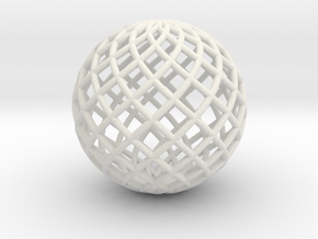 Ball 1 in White Natural Versatile Plastic