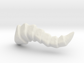 Omega Horn - Left side in White Natural Versatile Plastic