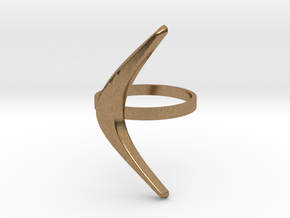 boomerang ring in Natural Brass