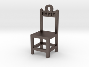 "Empty Chair" in Polished Bronzed Silver Steel