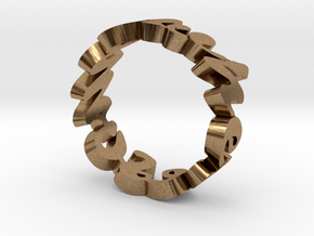 Somewhere Ring (various sizes) in Natural Brass