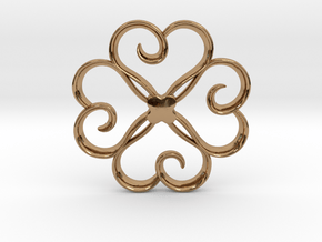 The Clover Pendant in Polished Brass