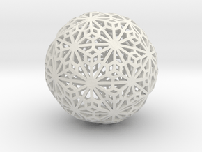 Flexible Sphere_d1 in White Natural Versatile Plastic