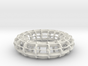 Saddle Tower Torus in White Natural Versatile Plastic