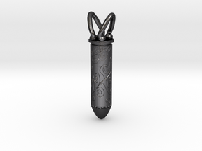 Bullet Pendant in Polished and Bronzed Black Steel