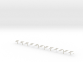 N-Scale Wood Guard Rail in White Natural Versatile Plastic