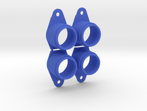 Pinball Button Housing (Cut-Off) #B-21018 (4 qty)  in Blue Processed Versatile Plastic