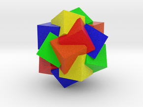 Compound of Twenty Cubes - Color in Full Color Sandstone