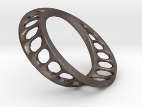mobius track 4 cm in Polished Bronzed Silver Steel
