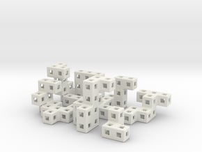 Lock Ness cube puzzle in White Natural Versatile Plastic