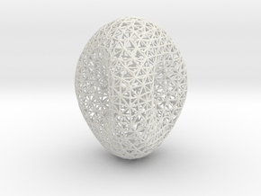 Genus 2 surface mesh in White Natural Versatile Plastic